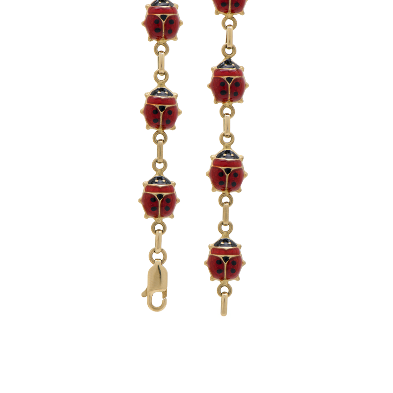 pulsera oro 18 kilates- Vaquitas De San Antonio