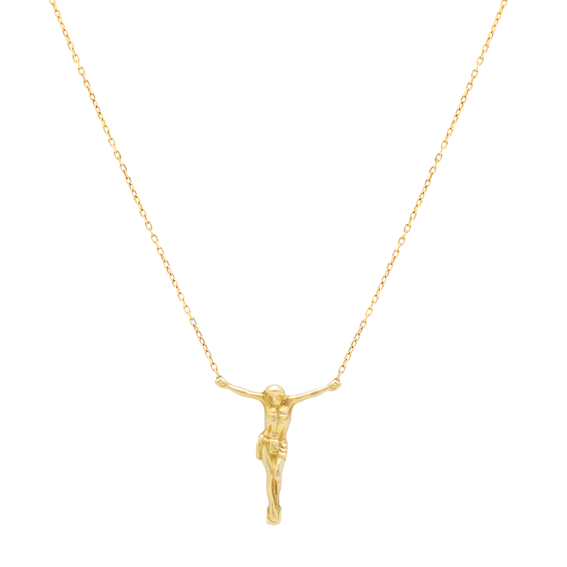 Conjunto Oro 18k - Cadena Forcet Con Cristo