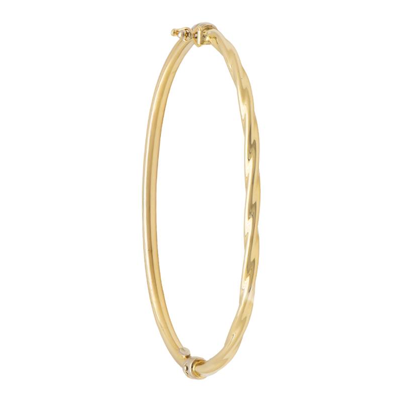 Pulsera Oro 18k - Esclava De Oro Amarillo Frente Espiral