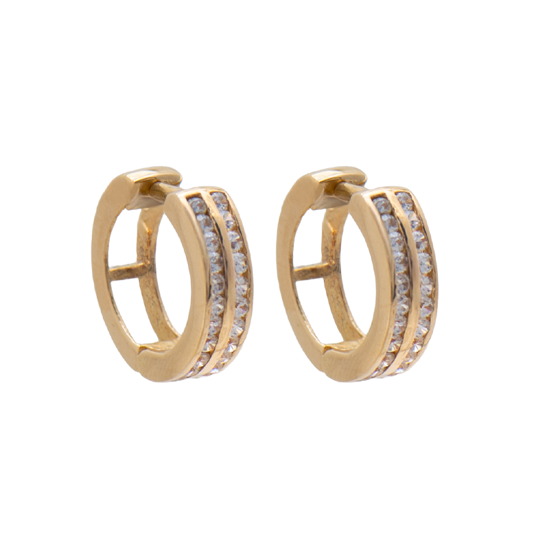 Aros Oro 18k - Doble Cubic