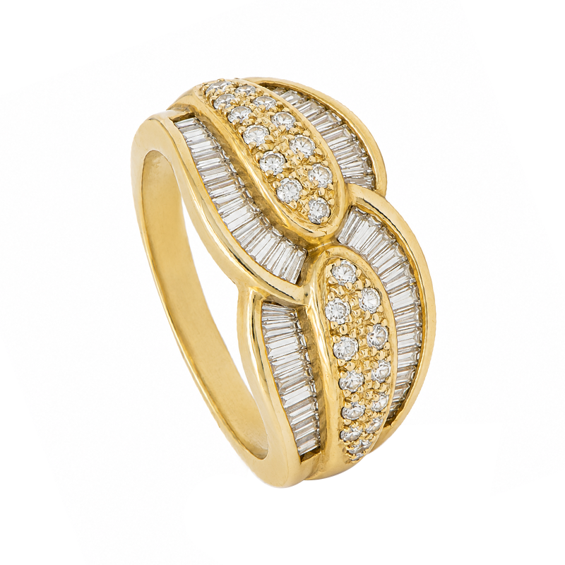 Anillo Oro 18k - Frente De Infinito Con Brillantes