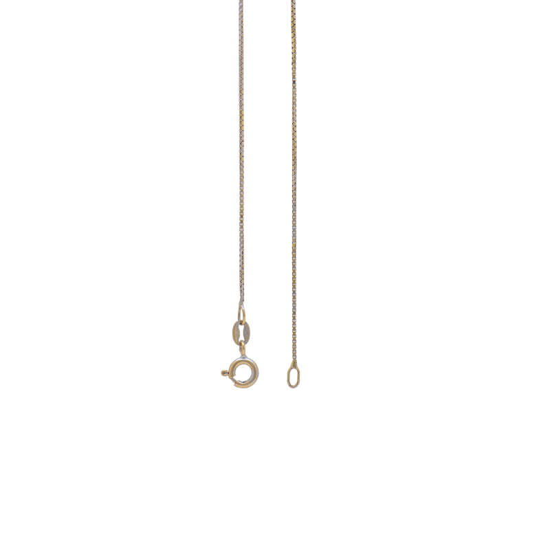 Cadena de Oro 18 Kilates - Cadena Veneciana con Dije Flor