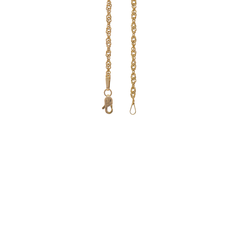 Cadena de Oro 18 Kilates - Singapur Con Corazon Cubic