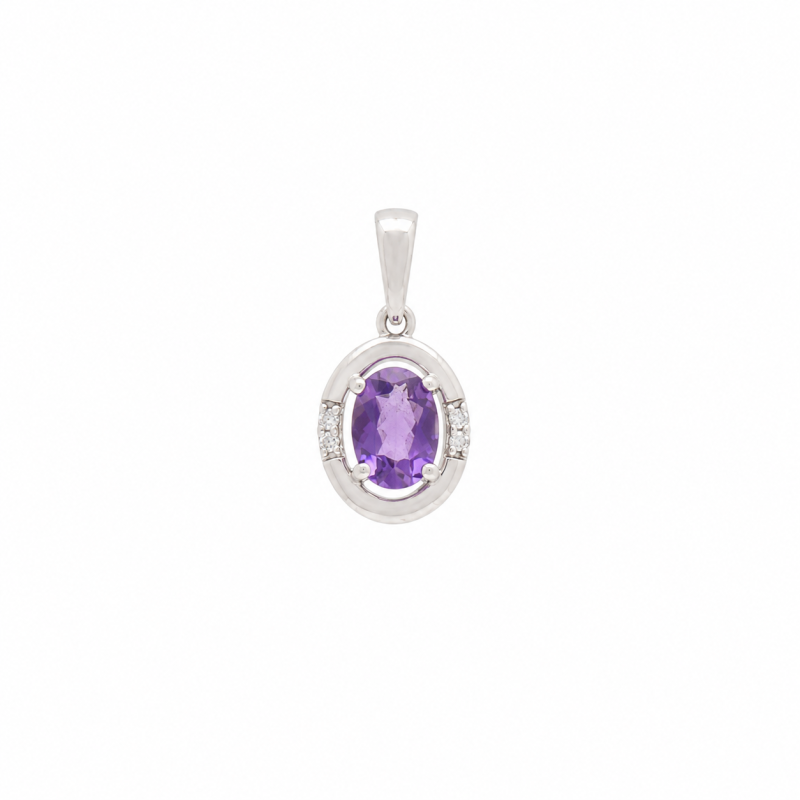 dije Oro 18K - Amatista Con brillantes
