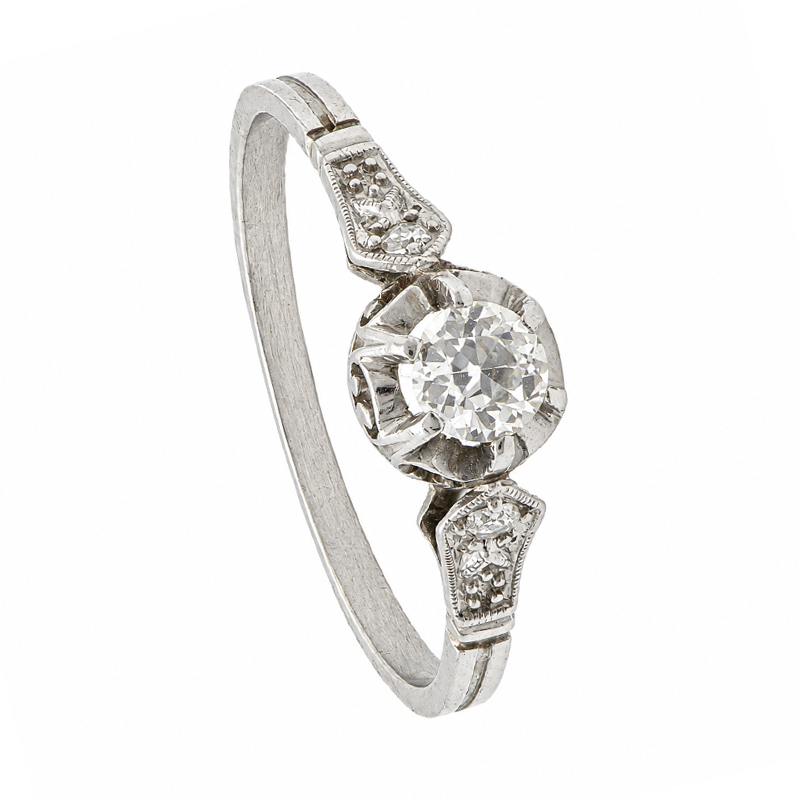 Anillo Oro 18 Kilates - Solitario Con Brillante