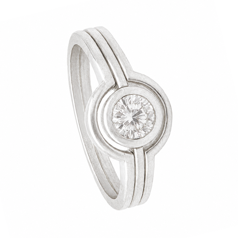 Anillo Oro 18 Kilates - Solitario Con Brillante