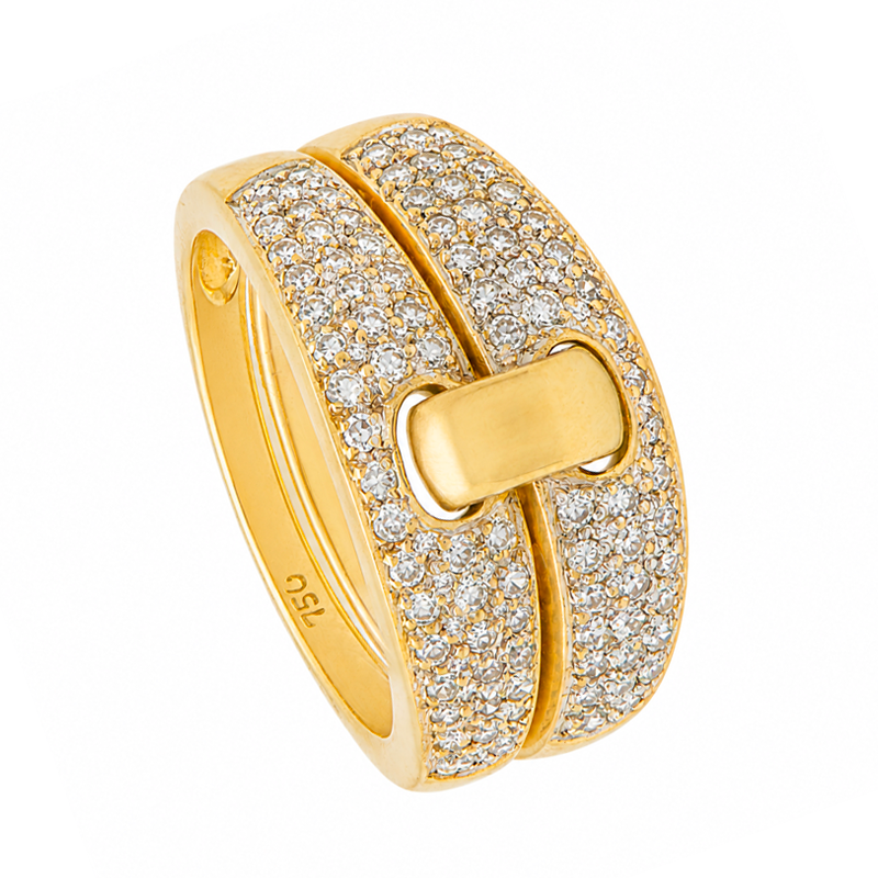 Anillo Oro 18 Kilates - Medio Sin Fin Doble