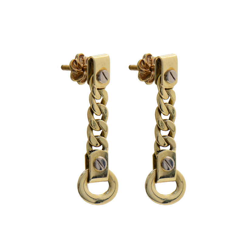 Aros Oro 18k - Aro Colgante tipo Cartier
