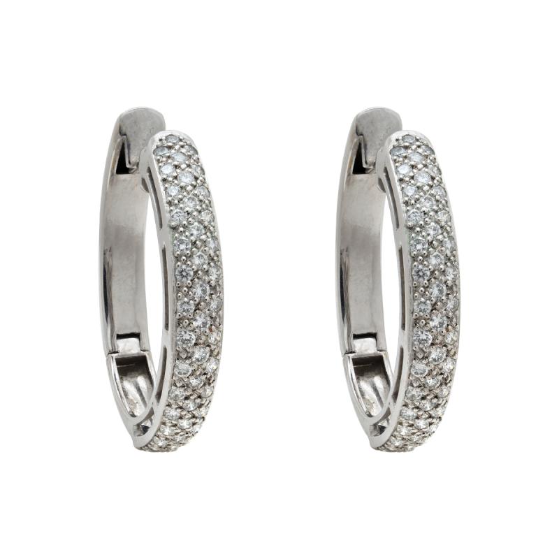 Aros Oro 18 Kilates- Argollas Con Brillantes