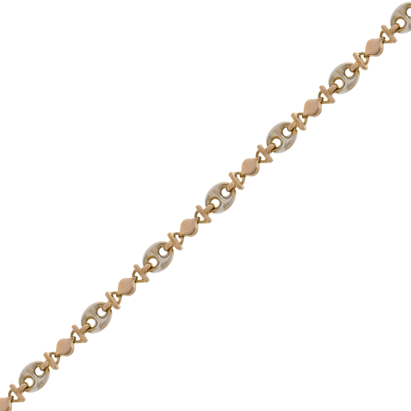 Pulsera Oro 18k - Tipo Gucci Combinada