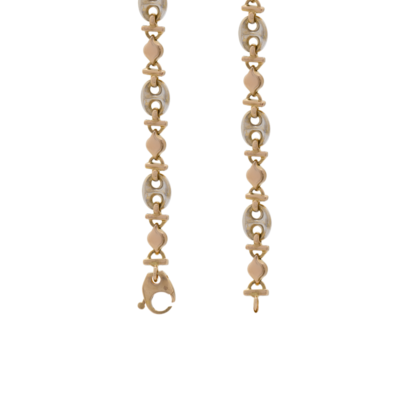 Pulsera Oro 18k - Tipo Gucci Combinada