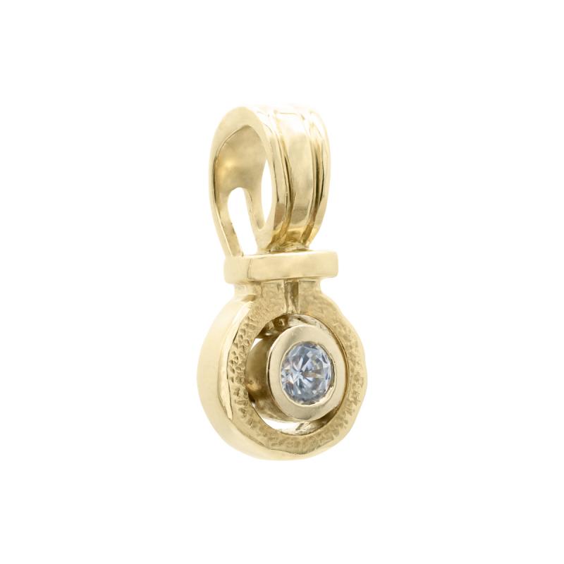 Dije Oro 18k- Cubic Blanco central