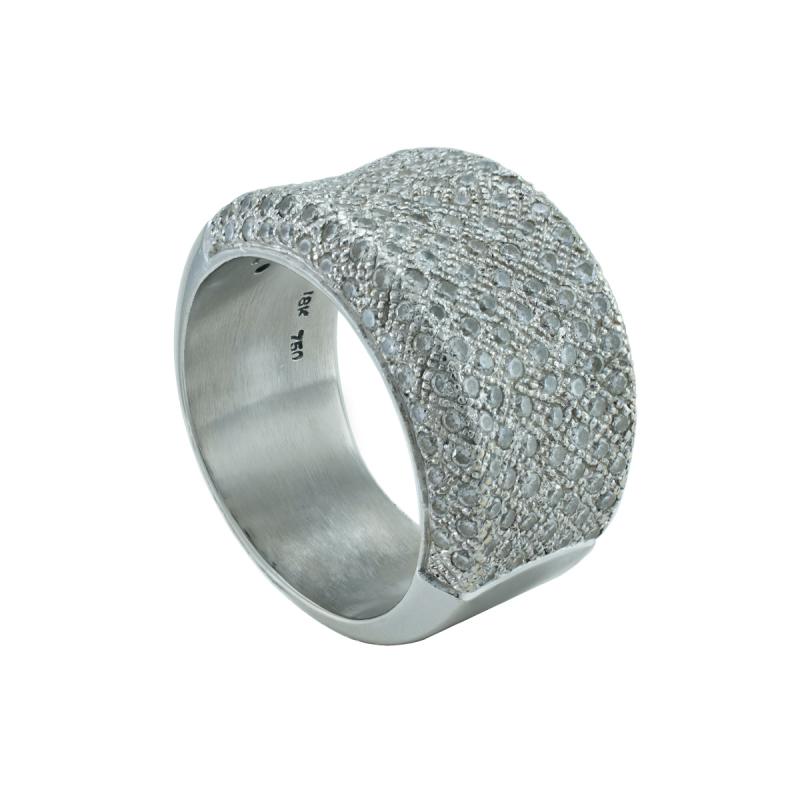 anillo oro 18 kilates- ancho con brillantes