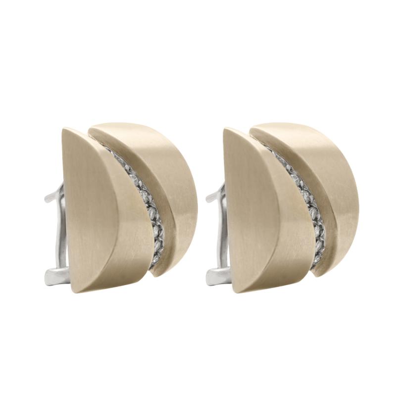 Aros Oro 18 Kilates- Argollas Con Brillantes