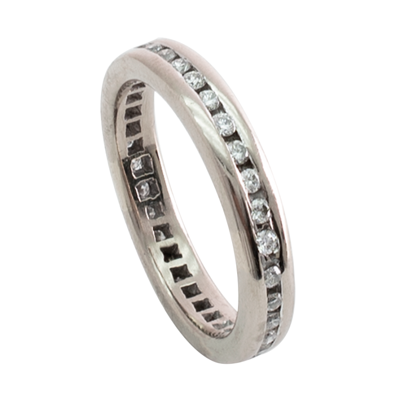 Anillo Oro 18 Kilates - Sin fin con brillantes
