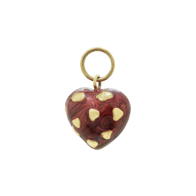Dije Oro 18 Kilates - Corazon Esmaltado