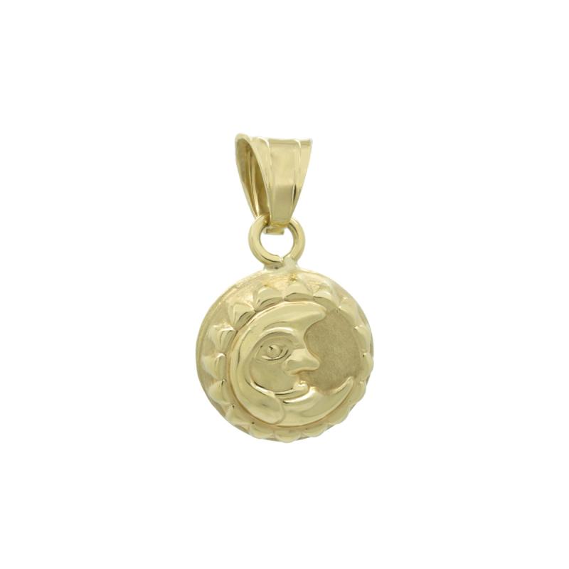 Dije Oro 18k- Luna Inflado