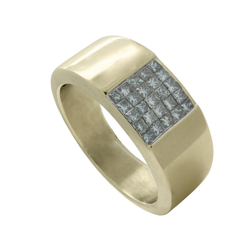 Anillo Oro 18Kilates- Con Brillantes Corte Princesa