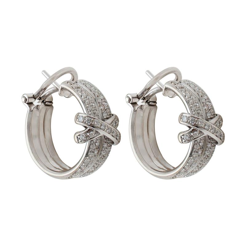 Aros Oro 18 Kilates- Argollas Con Brillantes