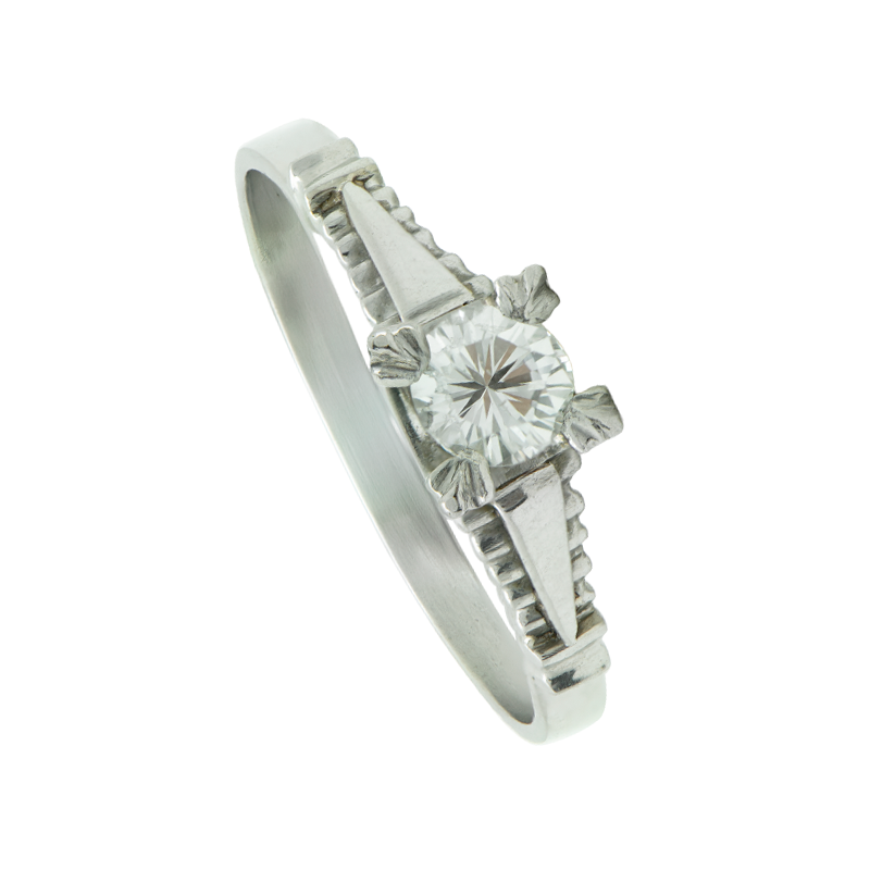 Anillo Oro 18 Kilates - Solitario Con Brillante