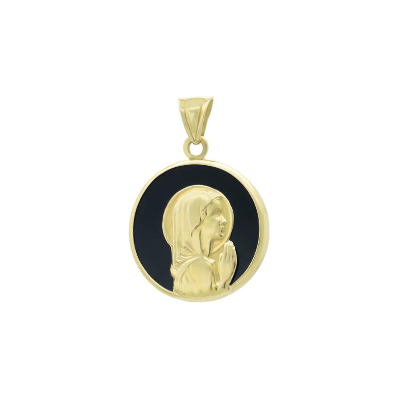 Dije Oro 18 Kilates - Virgen Niña Onix