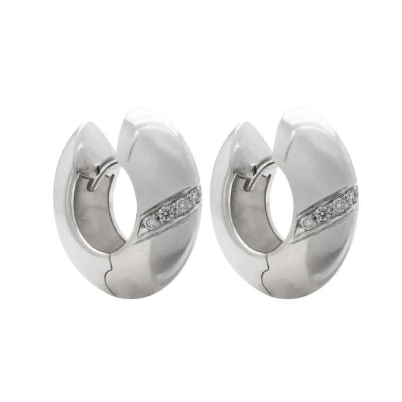 Aros Oro 18 Kilates- Argollas Bombe Con Brillantes