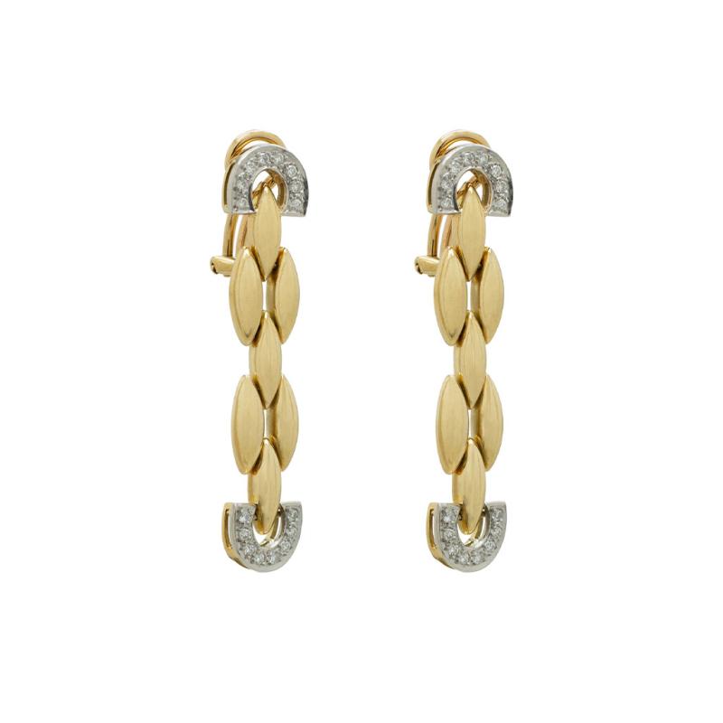 Aros Oro 18 Kilates- Colgantes Con Brillantes