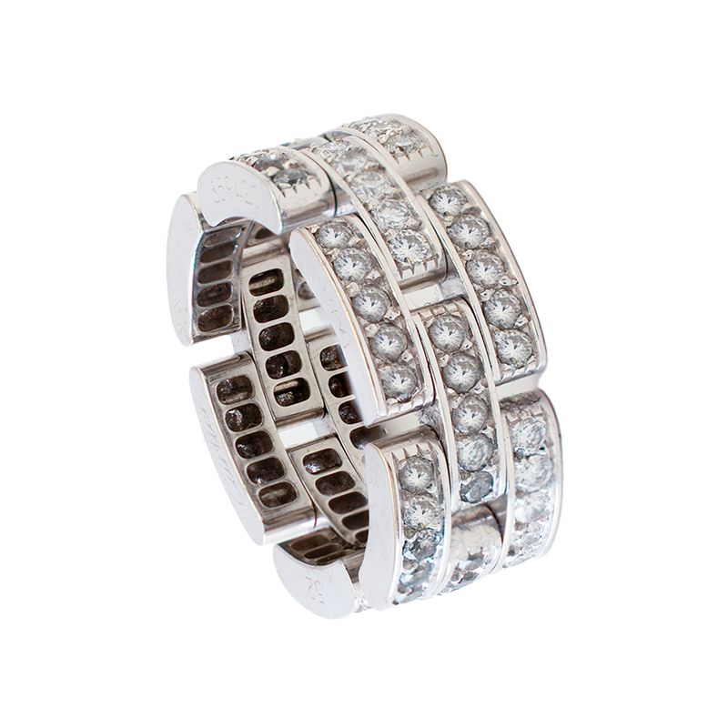 Anillo de Oro 18 kilates - Cartier Articulado Con Brillantes
