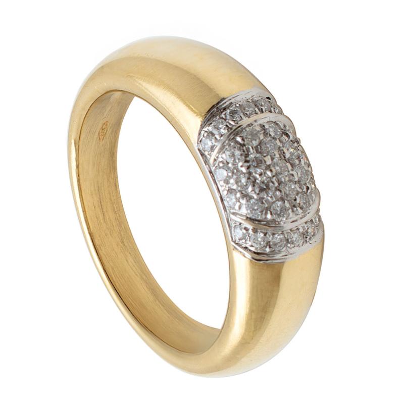 Anillo de Oro 18 kilates - Centro Con Brillantes