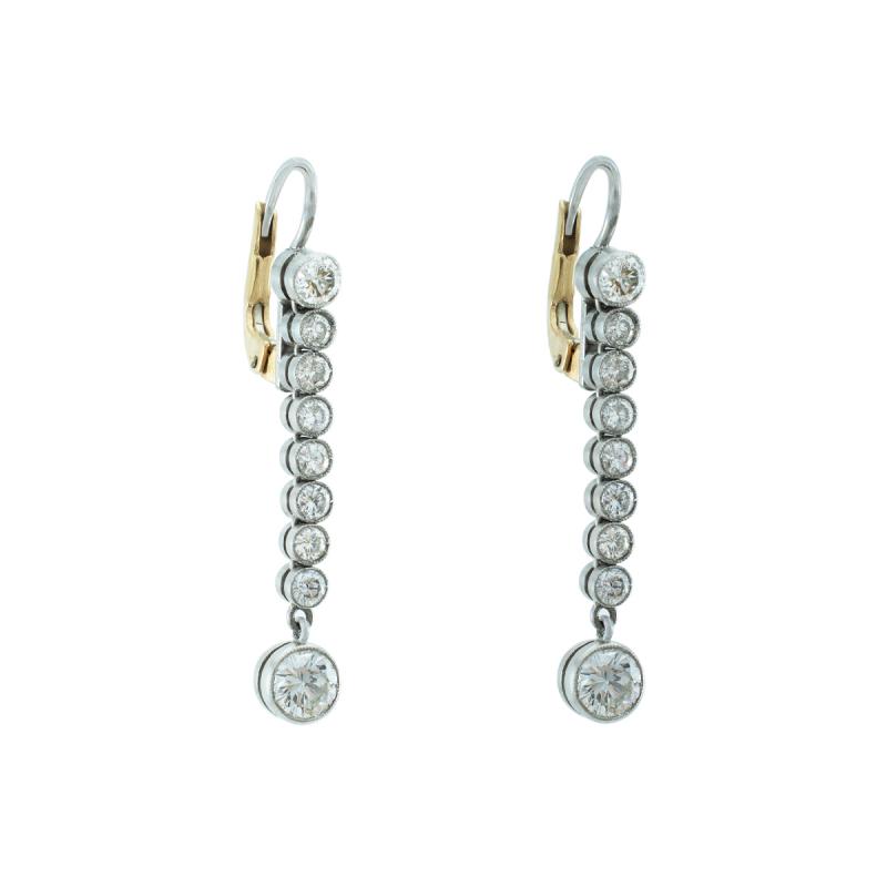 aros oro 18 kilates- colgantes con brillantes