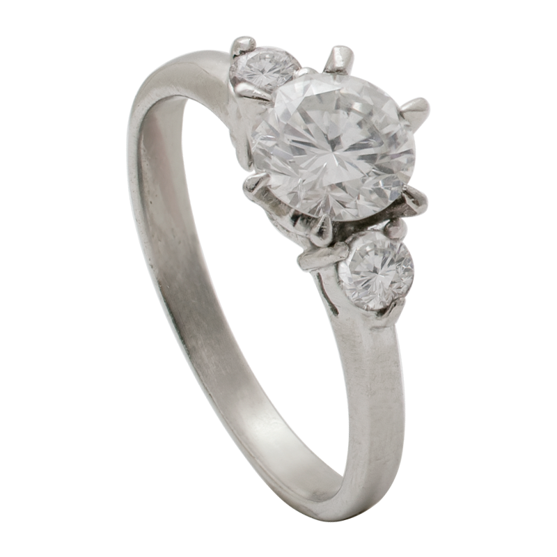 Anillo de Oro 18 kilates - Tresillo con brillantes