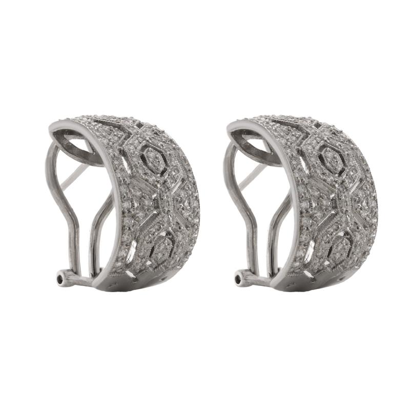 Aros Oro 18 kilates- Media argollas anchas trabajadas