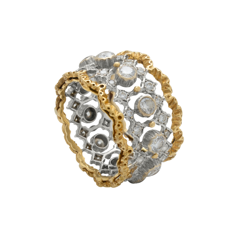 Anillo Oro 18 kilates- Antiguo con Brillantes