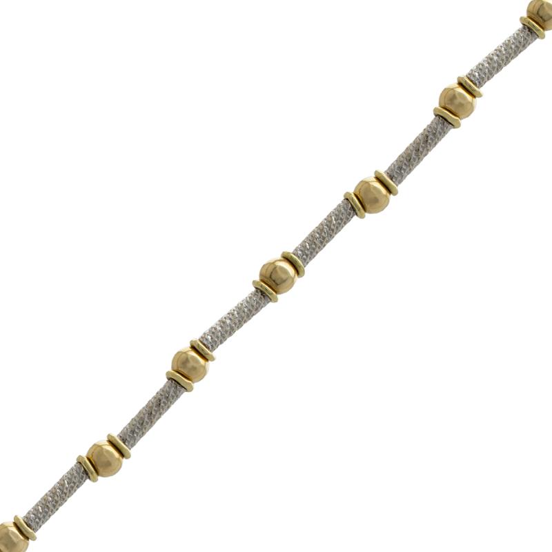 Pulsera Oro 18 Kilates- Combinada con Bolitas