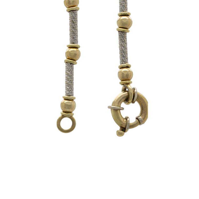 Pulsera Oro 18 Kilates- Combinada con Bolitas