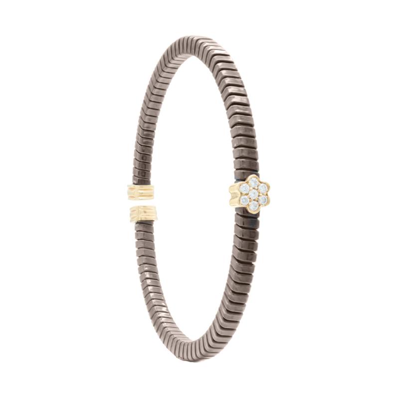 Pulsera Oro 18 kilates-Tipo esclava con Brillantes