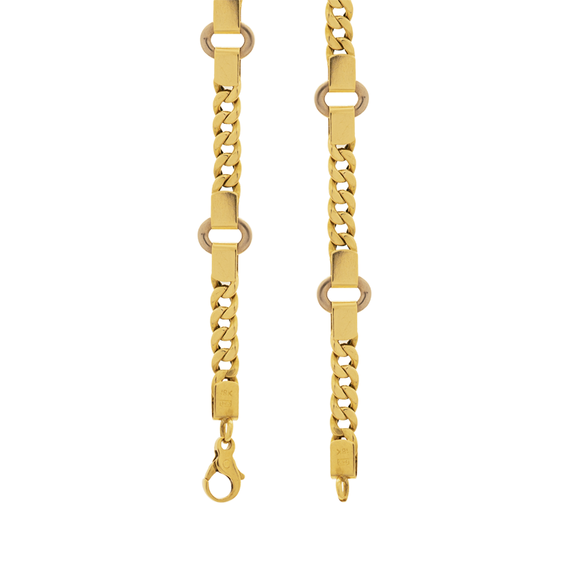 Pulsera Oro 18k - Groumet Combinada