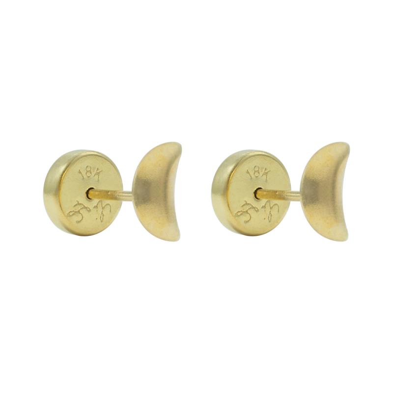 aros oro 18 kilates- luna