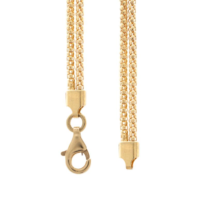 Pulsera Oro 18 Kilates- Cola De Raton Doble
