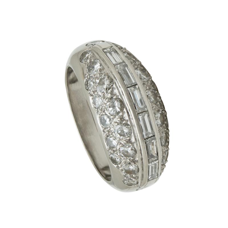 Anillo de Oro 18 kilates - Bombe Con Brillantes