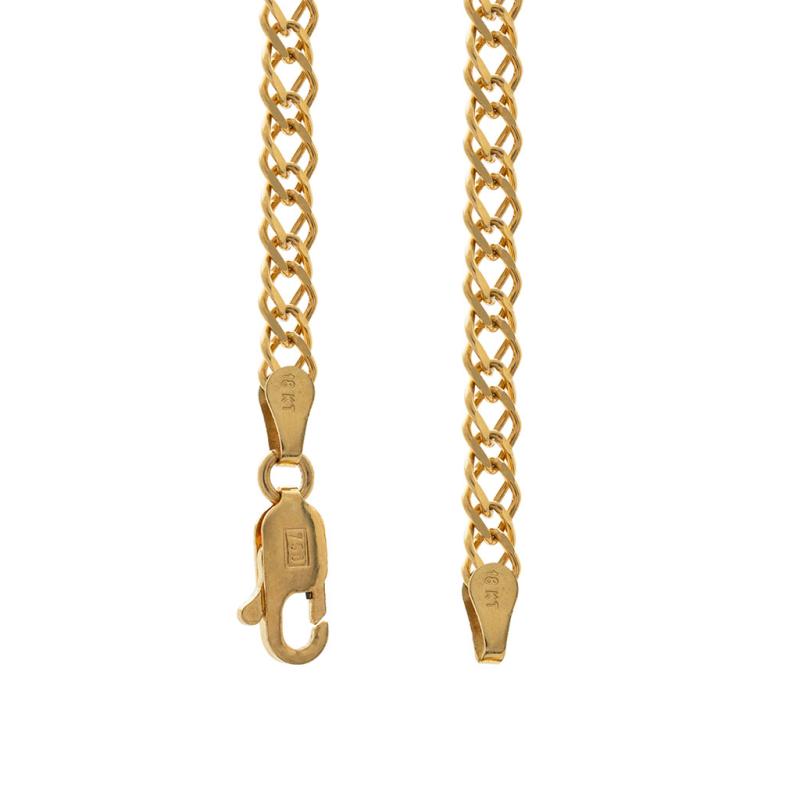 Pulsera Oro 18 Kilates- Groumet Doble
