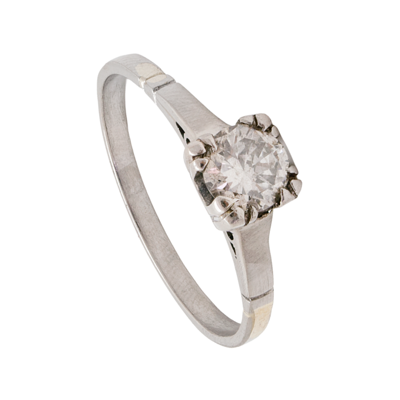 Anillo Oro 18 Kilates - Solitario Con Brillante