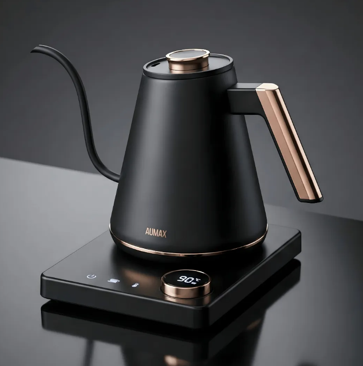 Pava Eléctrica Digital Aumax Atila Premium Keep Warm 1 Litro Negro