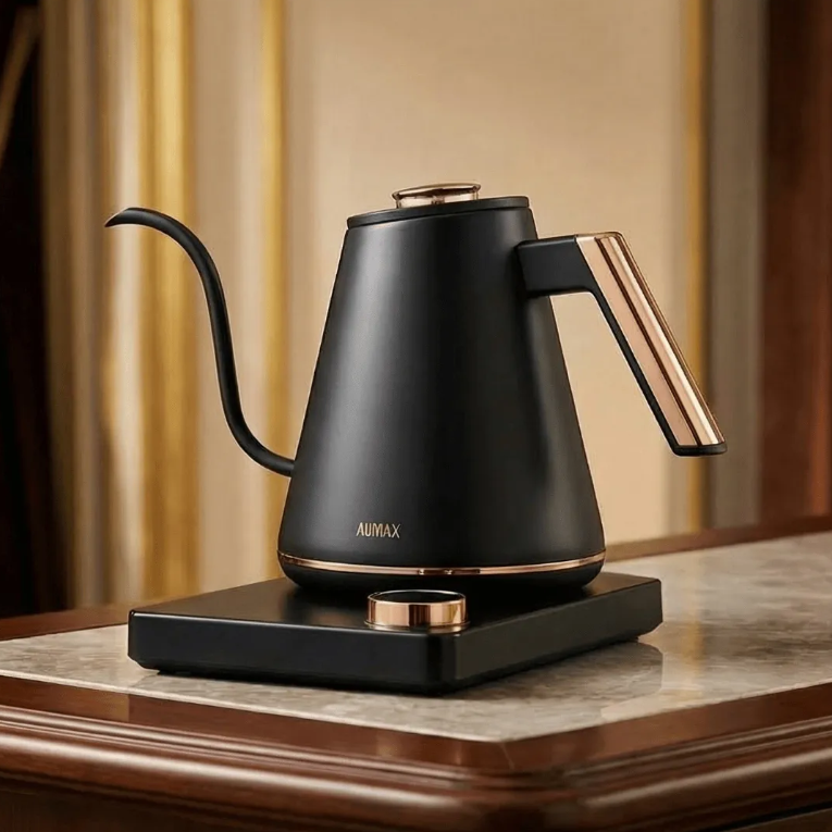 Pava Eléctrica Digital Aumax Atila Premium Keep Warm 1 Litro Negro