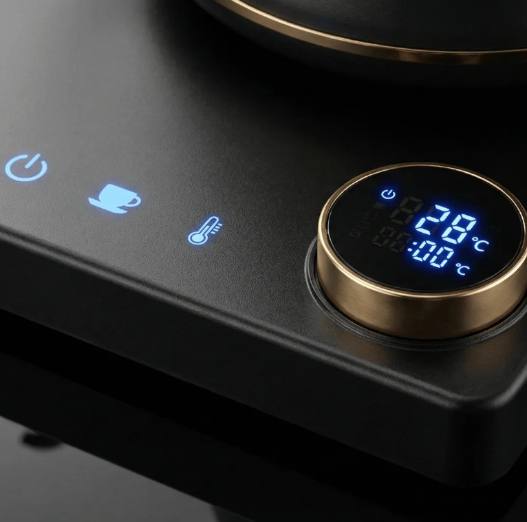 Pava Eléctrica Digital Aumax Atila Premium Keep Warm 1 Litro Negro