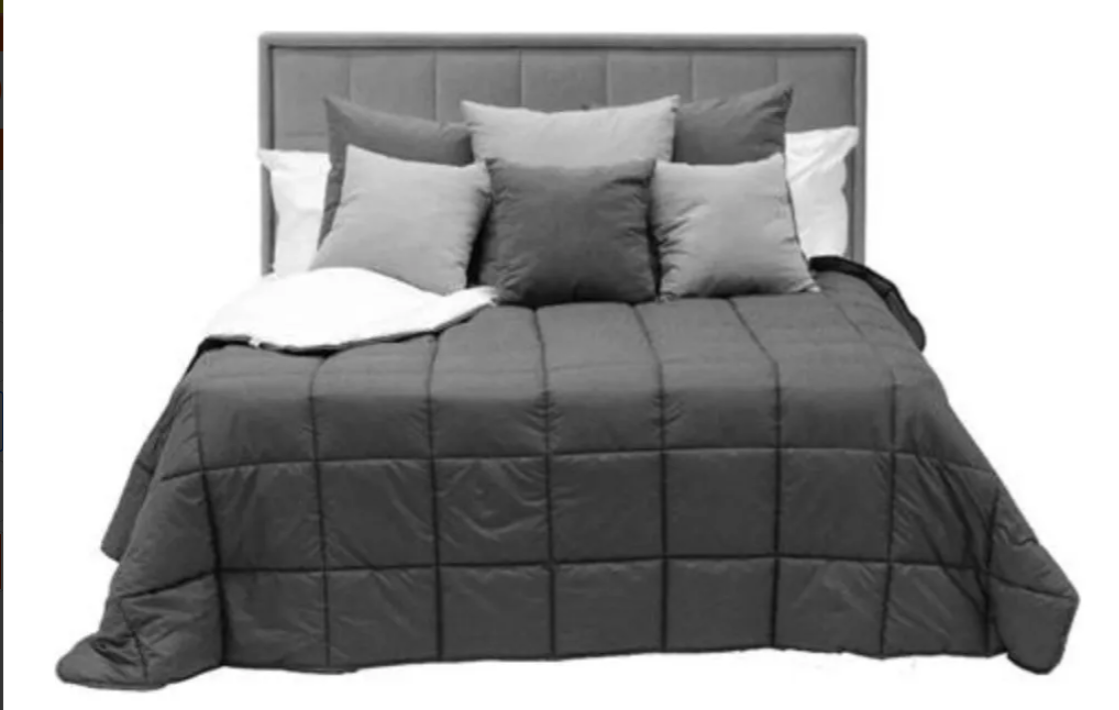 Cover Cubrecama CDI Barcelona GRIS OSCURO/ BLANCO 260x280