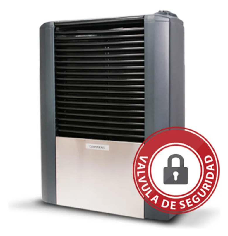 Calefactor Coppens 5000 Cal Sin Salida Peltre Acero Multigas Grafito