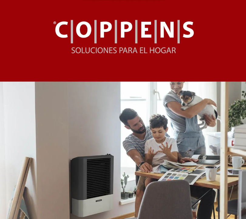 Calefactor Coppens 5000 Cal Sin Salida Peltre Acero Multigas Grafito