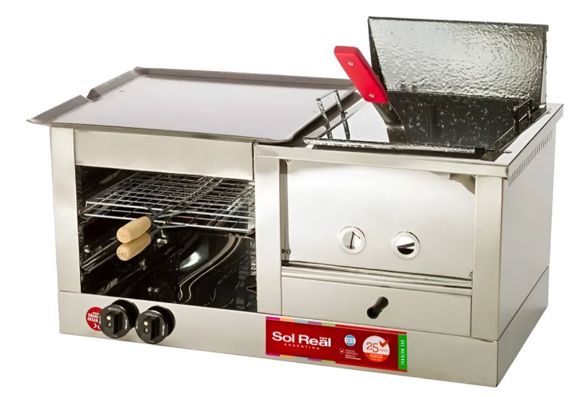 Carlitero Multiple SOL REAL con Plancha y Freidora de 7 Litros 051 Gas Envasado