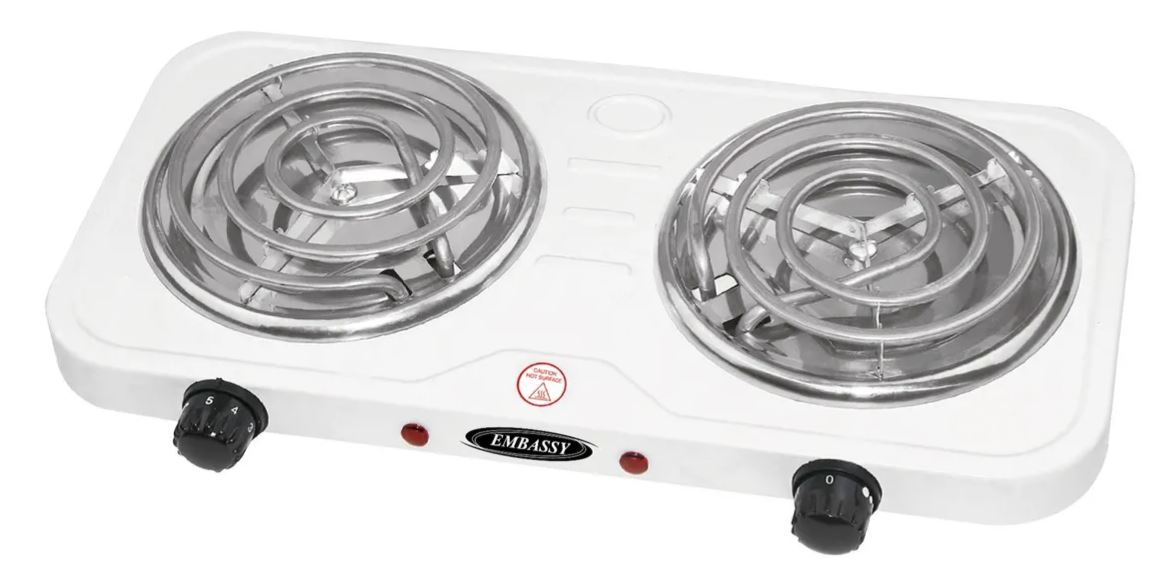 Anafe Eléctrico Embassy 2 Hornallas BLANCO HP3B 2200 WATTS